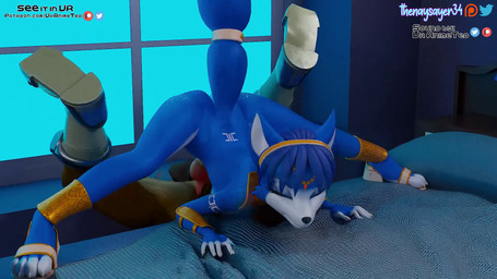 all_fours animal_genitalia animal_penis anthro anthro_on_anthro anthro_penetrated anthro_penetrating anthro_penetrating_anthro ass_up balls bed boots canine_genitalia canine_penis clothing crossgender duo footwear ftg_crossgender fti_crossgender furniture genitals gynomorph gynomorph/male gynomorph_anthro gynomorph_on_top gynomorph_penetrating gynomorph_penetrating_male intersex intersex/male intersex_anthro intersex_on_top intersex_penetrating intersex_penetrating_male intraspecies knot knotted_penis male male_anthro male_on_bottom male_penetrated on_bed on_bottom on_top penetration penis plantigrade reverse_piledriver_position sex shoes spread_legs spreading thenaysayer34 warfaremachine_(modeler) nintendo star_fox krystal_(star_fox) canid canine fox mammal 16:9 3d_(artwork) animated colored digital_media_(artwork) english_audio hi_res short_playtime sound video widescreen