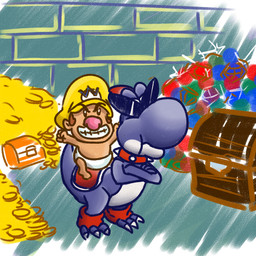 3_toes claws clean_diaper clothed clothing coin crossed_arms diaper duo eyewear feet frown gem hat headgear headwear lesser neonate smile sunglasses toe_claws toes treasure_chest wearing_diaper young unknown_artist mario_bros nintendo super_mario_rpg_legend_of_the_seven_stars yoshi's_island baby_wario boshi wario blue_yoshi dinosaur human mammal prehistoric_species reptile scalie yoshi 1:1 source_request