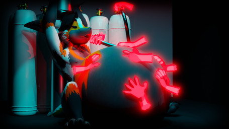 air_inflation air_tank anthro belly belly_expansion belly_inflation big_belly black_body black_fur black_hair bound claws close_to_bursting disembodied_hand expansion fur gas_tank ghost_hand glowing glowing_hands group hair hand_on_belly hands_tied hose hose_in_mouth hose_inflation huge_belly hyper hyper_belly hyper_inflation imminent_popping inflation looking_pleasured male nude orange_body orange_fur simple_background solo_focus white_body white_fur vaqueroserg zothar_fangmeir gremlin 16:9 3d_(artwork) digital_media_(artwork) hi_res widescreen