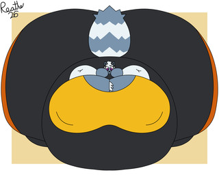 air_inflation anthro belly belly_expansion big_belly big_breasts big_butt big_cheeks black_bodysuit black_clothing black_nose black_skinsuit blue_body blue_ears blue_inner_ear blue_tail body_inflation bodysuit border breast_expansion breasts butt butt_expansion cheek_expansion clothing expansion female floating front_view grey_body grey_hair grey_tail hair huge_belly huge_breasts huge_butt huge_cheeks hyper hyper_belly hyper_breasts hyper_butt hyper_cheeks hyper_inflation immobile inflation multicolored_body nipple_outline puffed_cheeks purple_eyes simple_background skinsuit smile solo sunken_limbs tail tan_background tight_clothing topwear two_tone_body two_tone_tail white_border yellow_clothing yellow_topwear reathe idw_publishing sega sonic_the_hedgehog_(comics) sonic_the_hedgehog_(idw) sonic_the_hedgehog_(series) tangle_the_lemur lemur mammal primate ring-tailed_lemur strepsirrhine 2026 5:4 colored digital_media_(artwork) flat_colors hi_res signature