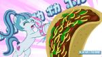 blue_hair bracelet female feral food hair japanese jewelry ponification ponytail solo spiked_bracelet spikes taco jewelscore equestria_girls hasbro my_little_pony sonata_dusk_(eg) equid equine horse mammal pony 2d_animation animated low_res short_playtime