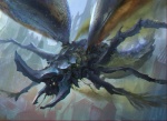 ambiguous_gender castle feral flying horn insect_wings outside solo spread_wings teeth wings cliff_childs hasbro magic:_the_gathering wizards_of_the_coast arthropod grasshopper insect locust monster orthopterid official_art