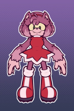 anthro boots claws clothing eyelashes fangs female footwear long_eyelashes looking_at_viewer looking_down messy_fur nervous nervous_smile shoes solo spiked_boots spiked_clothing spiked_footwear spikes standing teeth torn_clothing yellow_sclera cocomania sega sonic_the_hedgehog_(series) amy_rose amy_rose_the_werehog eulipotyphlan hedgehog mammal werecreature wereeulipotyphlan werehog 2:3 hi_res