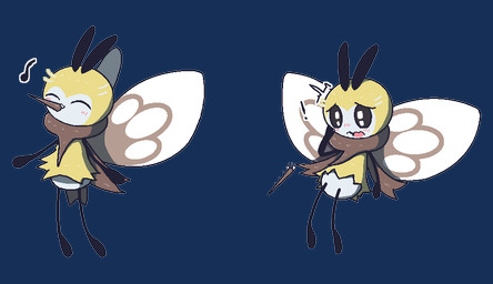 ambiguous_gender antennae_(anatomy) blush blush_lines fake_nose flying hand_on_face musical_note musical_symbol open_mouth simple_background solo symbol tape transparent_background wings yellow_body oagoner nintendo pokemon arthropod generation_7_pokemon pokemon_(species) ribombee alpha_channel