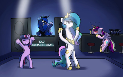 crown dancing drunk electronics feathered_wings feathers female feral furniture group headgear headphones horn inside jewelry necklace rave smile speaker substance_intoxication tail text wings anticularpony caramelldansen friendship_is_magic hasbro my_little_pony mythology princess_cadance_(mlp) princess_celestia_(mlp) princess_luna_(mlp) twilight_sparkle_(mlp) equid equine mammal mythological_creature mythological_equine unicorn winged_unicorn 2016 animated animation_meme english_text frame_by_frame meme