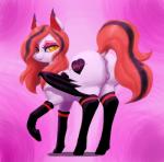 anus bedroom_eyes big_butt butt cutie_mark dock_(anatomy) eyeshadow female feral genitals half-closed_eyes makeup membrane_(anatomy) membranous_wings narrowed_eyes orange_eyes pussy seductive simple_background solo tail wings outta_sync hasbro my_little_pony arrhythmia fan_character equid mammal thestral