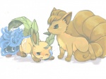 4:3 all_fours blue_eyes blush brown_fur canine cum drooling eeveelution female feral feral_on_feral fox from_behind fur green_eyes group interspecies leaf_tail leafeon licking male mammal multiple_tails nintendo one_eye_closed plain_background pokémon raised_tail saliva slime straight tail_stimulation tangela tears tentacles tongue utou video_games vulpix wallpaper wet white_background 雨冬
Rating: Explicit
Score: 3
User: Kitsu~
Date: June 01, 2009