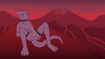 anthro anus bodily_fluids cum erection genital_fluids genitals lava looking_at_viewer lying male nude on_back penis presenting smile smoke solo tail volcano komododrogon zephyr_(komododrogon) kobold scalie 16:9 hi_res widescreen