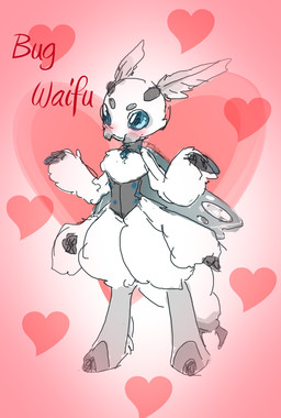 4_arms anthro blue_eyes blush female insect_wings markings multi_arm multi_limb pink_background simple_background solo teal_eyes teal_markings thick_thighs wide_hips wings unknown_artist arthropod insect lepidopteran moth venezuelan_poodle_moth