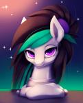 black_hair female feral fur green_hair hair looking_at_viewer pink_eyes shooting_star smile solo star white_body white_fur rodrigues404 hasbro my_little_pony fan_character nighttide_star_(character) equid equine horse mammal pony animated short_playtime