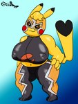 anthro anthrofied big_breasts biped breasts clothing cosplay_pikachu_(costume) female glistening huge_breasts nipple_outline pokemorph solo thick_thighs tight_clothing ori-doggo nintendo pokemon cosplay_pikachu_(character) pikachu_libre volta_(ori-doggo) generation_1_pokemon pikachu pokemon_(species) 3:4 digital_media_(artwork) hi_res