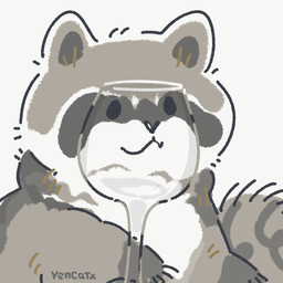 biped black_eyes black_nose chibi dot_eyes feral grey_body simple_eyes solo white_body yencatx mammal procyonid raccoon 1:1 2022