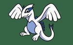 female feral flying friendly_pose happy smile darkalcaline nintendo pokemon generation_2_pokemon legendary_pokemon lugia pokemon_(species) absurd_res digital_media_(artwork) full-length_portrait hi_res portrait