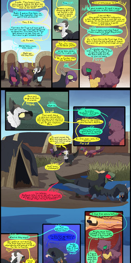 day dialogue fantasy female feral lake male outside text town water thepatchedragon dragonscape mythology hiker_(thepatchedragon) rara_(thepatchedragon) dinosaur dragon drekir mythological_creature mythological_scalie prehistoric_species reptile saurischian scalie theropod absurd_res comic english_text hi_res