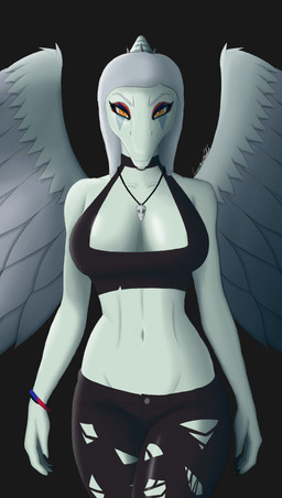 anthro articfangdragon female solo loverdail1 goodbye_volcano_high ko_op_(game_developer) fang_(gvh) prehistoric_species pterodactylus pterosaur reptile scalie hi_res