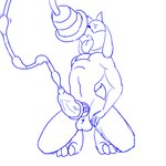 anthro athletic athletic_male erection implied_transformation machine male milking_machine penile penis_milking solo likasomboody deltarune undertale_(series) ralsei bovid caprine goat mammal werewire 1:1