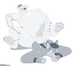 anal anal_birth anthro anus belly big_belly birth bodily_fluids cum duo ejaculation erection feet genital_fluids genitals knot male navel orgasm outie_navel paws penis pregnant pregnant_male tail toes cudacore pascal_(cudacore) ray_wolfinski canid canine canis dalmatian domestic_dog mammal hi_res