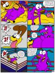 animal_genitalia balls butt detached_sheath dialogue duo fight fully_sheathed genitals male nude purple_balls purple_sheath sheath text wrestling tbfm cartoon_network courage_the_cowardly_dog garfield_(series) courage_the_cowardly_dog_(character) odie_the_dog beagle canid canine canis domestic_dog hunting_dog mammal scent_hound english_text hi_res