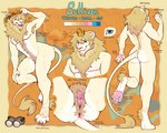 andromorph clitoris enlarged_clitoris felid genitals hi_res hippy intersex lion lumens8ite mammal model_sheet pantherine top_scars trans_(lore) trans_man_(lore)