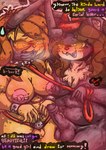 antennae_(anatomy) anthro areola balls bdsm belly big_breasts blush bondage bound breasts chastity_cage chastity_device chastity_strap collar cuff_(restraint) cute_fangs dialogue dominant duo erection fangs finger_in_mouth fur genitals glistening glistening_body glowing glowing_eyes gynomorph hair humanoid_genitalia humanoid_penis intersex leash leash_pull nipples nude open_mouth penis petplay restraints roleplay shackles simple_background slightly_chubby slightly_chubby_intersex smile submissive teeth text yellow_body khalfy_kun rebekah_(khalfy_kun) arthropod bear bee hymenopteran insect mammal absurd_res english_text hi_res