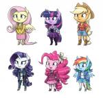 anthro chibi clothed clothing female group horn wings king-kakapo friendship_is_magic hasbro my_little_pony mythology applejack_(mlp) fluttershy_(mlp) mane_six_(mlp) pinkie_pie_(mlp) rainbow_dash_(mlp) rarity_(mlp) twilight_sparkle_(mlp) earth_pony equid equine horse humanoid mammal mythological_creature mythological_equine pegasus pony unicorn hi_res