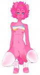 anthro balls biped blue_eyes clothed clothing clothing_lift crouching ear_piercing facial_piercing femboy fur genital_piercing genitals hair half-erect hooves humanoid_genitalia humanoid_penis legwear lip_piercing looking_at_viewer male navel nipple_piercing nipples penis penis_piercing piercing pink_body pink_fur pink_hair prince_albert_piercing shirt shirt_lift simple_background solo stockings topwear vein white_background zamzi tempo_(chocoteenie) equid equine horse mammal pony digital_media_(artwork) full-length_portrait hi_res portrait