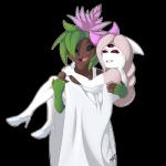 3_eyes breasts bridal_carry carrying_another clothed clothing dress duo female footwear hair high_heels holding_character male multi_eye not_furry open_mouth open_smile plant red_eyes ring shoes simple_background smile teeth tongue transparent_background wedding_dress standing_tough starbound elemental_creature elemental_humanoid flora_fauna floran humanoid hylotl plant_humanoid 1:1 2019 alpha_channel digital_media_(artwork) hi_res