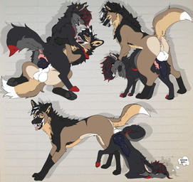 animal_genitalia animal_penis animal_vulva anus ass_to_ass balls canine_genitalia canine_penis canine_vulva cowgirl_position erection female female_feral female_penetrated feral feral_on_feral feral_penetrated feral_penetrating feral_penetrating_feral from_front_position genitals intraspecies knot knot_hanging knot_root knotted_penis knotting large_penetration male male/female male_feral male_penetrating male_penetrating_female on_bottom on_top penetration penile penile_penetration penis reverse_doggystyle sex sheath tongue tongue_out vaginal vaginal_knotting vaginal_penetration vulva fourpawsdown kaptainarr_(character) karidas_(rexroyale) canid canine canis mammal maned_wolf wolf absurd_res hi_res