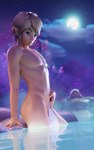 blonde_hair blue_eyes cloud dark_body dark_skin duo ear_piercing ear_ring full_moon hair hot_spring humanoid_pointy_ears light_body light_skin looking_at_viewer male male_focus moon navel night nipples not_furry nude onsen partially_submerged piercing plant pointy_ears reflection ring_piercing rock sky solo_focus star starry_sky towel towel_only tree twunk water wet fugtrup nintendo the_legend_of_zelda ganondorf link elf gerudo humanoid hylian 2023 3d_(artwork) 5:8 absurd_res digital_media_(artwork) hi_res