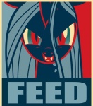 female green_eyes horn solo teeth text equestria-election gwenhaterpayordie15 barack_obama_"hope"_poster friendship_is_magic hasbro my_little_pony queen_chrysalis_(mlp) arthropod changeling 2012 english_text