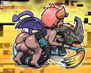 anus armor balls bodily_fluids butt cum cum_in_hair cum_in_vagina cum_inside cum_on_body cum_on_ground duo eyes_closed female female_penetrated genital_fluids genitals hair hand_holding happy happy_sex headgear helmet horn humanoid_on_humanoid leg_wrap looking_away lying male male/female male_penetrating male_penetrating_female markings multicolored_body multicolored_hair multicolored_skin not_furry on_back orange_hair penetration penile penile_penetration penis penis_in_vagina sex shortstack smile two_tone_hair vaginal vaginal_penetration vulva wings yellow_eyes onihidden nintendo the_legend_of_zelda twilight_princess midna humanoid twili 5:4 character_request digital_media_(artwork)