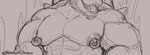 anthro aura beard biceps facial_hair male muscular muscular_anthro muscular_male nipple_piercing nipples open_mouth open_smile pecs piercing smile solo spikes talking_to_viewer tongue tonkotsu_spicy_noodle mario_bros nintendo bowser reptile scalie turtle hi_res