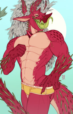abs anthro bodily_fluids chest_spike clothing front_view green_sclera hair horn licking licking_lips licking_own_lips long_hair looking_at_viewer male male_anthro muscular muscular_anthro muscular_male narrowed_eyes naughty_face obliques open_mouth orange_body pecs red_body red_horn saliva saliva_string sharp_teeth simple_background solo spikes spikes_(anatomy) suggestive teeth tongue tongue_out undressing white_hair yellow_eyes riorix mythology dragon mythological_creature mythological_scalie scalie 2024 dated hi_res portrait three-quarter_portrait