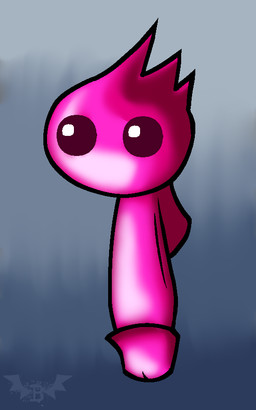 balls big_balls big_penis genitals glistening glistening_eyes huge_balls huge_penis humanoid_genitalia humanoid_penis long_penis male not_furry penis pink_body pink_eyes pink_penis solo spirit_slasher blood-bat nintendo rhythm_heaven ghost spirit 2026 aliasing digital_media_(artwork) signature