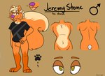 3_toes 5_fingers anthro bent_arm big_nose black_claws black_clothing black_shirt black_t-shirt black_topwear bottomless bottomless_anthro bottomless_male cheek_tuft claws clothed clothed_anthro clothed_male clothing dipstick_tail eyebrow_through_hair eyebrows facial_tuft featureless_crotch feet fingers fluffy fluffy_tail fur gender_symbol hair half-closed_eyes long_tail male markings multicolored_body multicolored_fur narrowed_eyes navel number open_mouth open_smile orange_body orange_eyebrows orange_fur orange_tail pink_tongue pupils purple_nose shirt short_hair smile solo standing straight_legs symbol t-shirt tail tail_markings tan_hair tan_tail_tip teeth text toe_claws toes tongue tongue_out topwear translucent translucent_hair tuft two_tone_tail whiskers yellow_eyes yellow_pupils beastofeuthanasia jeremy_stone_(fondestbeef810) mammal mephitid skunk 2019 character_name dated digital_media_(artwork) english_description english_text flat_colors model_sheet signature