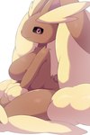 anthro big_breasts blush breasts brown_body brown_fur featureless_breasts female fur looking_at_viewer nude solo rumine nintendo pokemon generation_4_pokemon lopunny pokemon_(species) 2024 2:3 hi_res