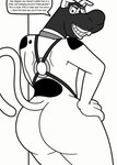 anthro big_butt butt gimp_mask harness male mask solo text tbfm hanna-barbera scooby-doo_(series) scooby-doo canid canine canis domestic_dog great_dane mammal mastiff molosser english_text hi_res