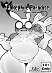 absurd_res anthro comic cover cover_art cover_page english_text eyewear generation_1_pokemon generation_3_pokemon glasses hi_res male monochrome nintendo pikachu pokemon pokemon_(species) pokemon_mystery_dungeon slightly_chubby slightly_chubby_anthro slightly_chubby_male softestpuffss spike_chunsoft spinda spiral_eyes text thick_thighs title