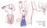 2018 absurd_res anthro blush bodily_fluids canid canine clothing disney felid female flower formal_wear fox fur hi_res judy_hopps lagomorph leporid male mammal nick_wilde plant qalcove rabbit red_fox sequence simple_background sketch story story_in_description tears true_fox wedding white_background zootopia