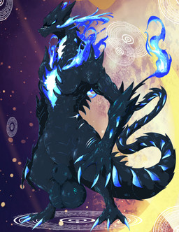 3_toes 4_fingers animal_genitalia anthro balls belly biceps big_balls big_sheath black_body black_scales blue_claws blue_eyes blue_fire claws colored_fire facial_scar fangs feet finger_claws fingers fire fire_from_mouth flaming_hair flaming_mane flaming_tail genitals glowing glowing_claws glowing_eyes glowing_scar long_tail looking_at_viewer looking_down looking_down_at_viewer male markings muscular muscular_anthro muscular_male nude nude_male pecs pseudo_hair pseudo_mane scales scar sheath snout snout_scar solo spikes spikes_(anatomy) spines tail teeth toe_claws toes wide_hips shadowsoulful mythology nintendo pokemon fan_character charizard dragon generation_1_pokemon generation_8_pokemon gigantamax_charizard gigantamax_pokemon lizard mythological_creature mythological_scalie pokemon_(species) reptile scalie 2026 absurd_res hi_res