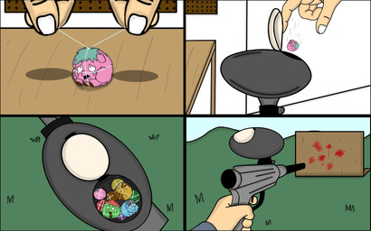 abuse ambiguous_feral ambiguous_gender ambiguous_human animal_abuse blood blue_body blue_fur blue_hair bodily_fluids bound brown_hair colored_nails crying death dying feral fur gore green_body green_fur grey_hair group hair holding_object killing light_body light_skin looking_at_another micro mostly_offscreen_character nails narrowed_eyes outside paintball_gun pink_body pink_fur red_hair tears white_nails yellow_body yellow_fur young young_ambiguous young_feral roadkill_(fc) fluffy_pony fluffy_pony_(species) human mammal hi_res