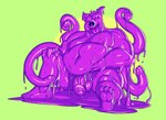 abstract_background anthro belly big_belly huge_belly hyper hyper_belly male penis_tentacles purple_body slime solo tentacles javkiller domestic_pig goo_creature mammal suid suina sus_(pig)