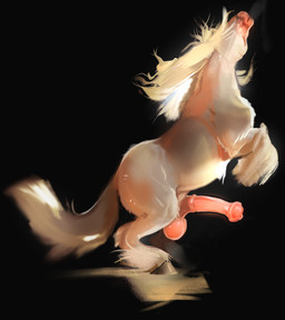 animal_genitalia animal_penis balls black_background blonde_hair equine_genitalia equine_penis erection feathering feral flared_penis fluffy fluffy_tail fur genitals hair hooves light long_hair male on_hind_legs penis pink_penis quadruped rim_lighting simple_background solo subsurface_scattering sunlight tail warm_lighting white_body white_fur 64k draft_horse equid equine horse mammal absurd_res hi_res