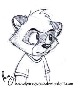 anthro cheek_tuft clothed clothing facial_tuft glistening glistening_eyes glistening_nose head_tuft logo male mouth_closed shirt simple_background solo t-shirt text topwear tuft young young_anthro young_male pandapaco art_(pandapaco) mammal procyonid raccoon artist_logo bust_portrait monochrome portrait signature sketch url