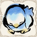 ambiguous_gender beak blue_body curled_up eyes_closed feet feral short_tail simple_background solo tail white_face wings yellow_beak yellow_feet otiksimr nintendo pokemon generation_4_pokemon piplup pokemon_(species) digital_media_(artwork) low_res