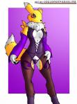 black_sclera blue_eyes clothing female fur lingerie simple_background solo underwear couldnotparseline bandai_namco digimon canid digimon_(species) mammal renamon absurd_res hi_res