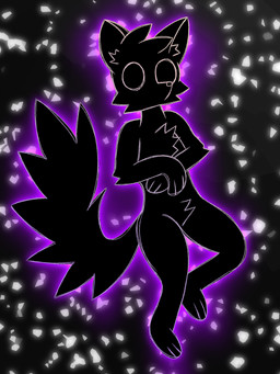 anthro black_hole cosmic_background fox_ears fox_tail fur glowing in_space male simple_background solo space space_background star tail mindgenai canid canine fox mammal 2025 3:4 digital_drawing_(artwork) digital_media_(artwork) hi_res