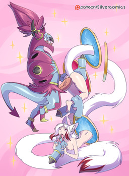 anal anal_penetration anus bodily_fluids claws duo fangs female female_penetrated fluffy fur genitals hair jewelry long_tail male male/female male_penetrating male_penetrating_female multicolored_hair nude penetration penis pink_background pink_body pink_fur pink_hair ponytail portal red_body red_fur red_hair ring saliva sex simple_background sparkles tail teeth two_tone_hair vulva white_body white_fur white_hair matemi nintendo pokemon silver_soul animal_humanoid cat_humanoid felid felid_humanoid feline feline_humanoid generation_6_pokemon hoopa hoopa_(unbound) humanoid legendary_pokemon mammal mammal_humanoid pokemon_(species) 2019 absurd_res hi_res