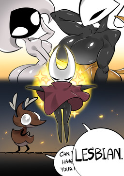 big_breasts breast_size_difference breasts female female/female group text trio monodie hollow_knight:_silksong hollow_knight_(franchise) team_cherry hornet_(hollow_knight) lace_(hollow_knight:_silksong) shakra_(hollow_knight:_silksong) arthropod insect absurd_res english_text hi_res