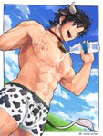 abs animal_print bottle bulge clothed clothing container cow_print cowbell holding_bottle holding_container holding_object horn human_and_animal_ears male milk multi_ear muscular muscular_humanoid muscular_male nipples open_mouth open_smile pecs smile solo tail tail_tuft tuft underwear wet wet_clothing wet_underwear torakitchen animal_humanoid bovid bovid_humanoid bovine bovine_humanoid cattle_humanoid horned_humanoid humanoid mammal mammal_humanoid 2021 3:4 hi_res